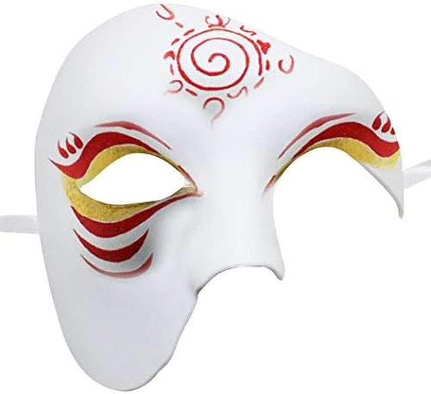 DIY Half Face Mask Phantom of the Opera Mask Venetian Masquerade Mask Vintage Design Mardi Gras Mask image number 1