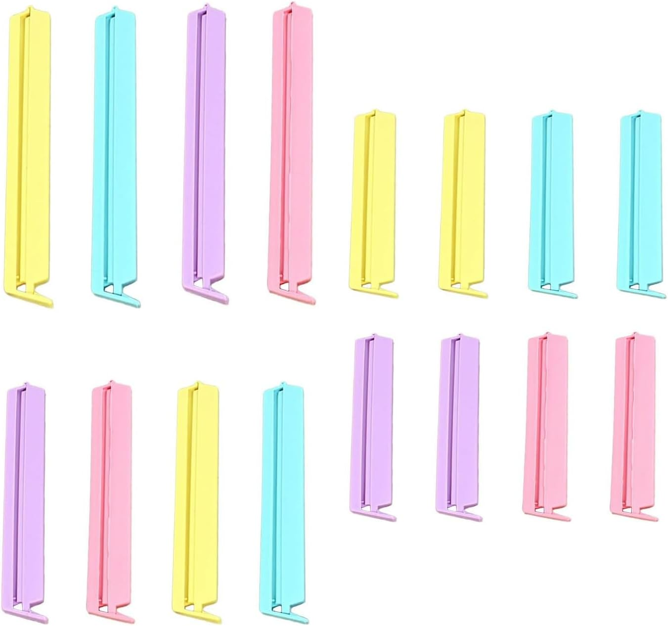 Yharnamite 16 Pcs Bag Sealing Clips, 3 Sizes Reusable Plastic Food Clips Bag Clips, Sealing Clips for Food Storage, Keeping Food Fresh image number 5