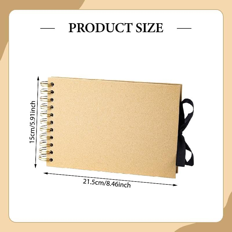 Scrapbook Photo Album Party Gift Wedding Guest Book DIY Memory Book for Photo Storage Shower Memories Travel, Yellow image number 5