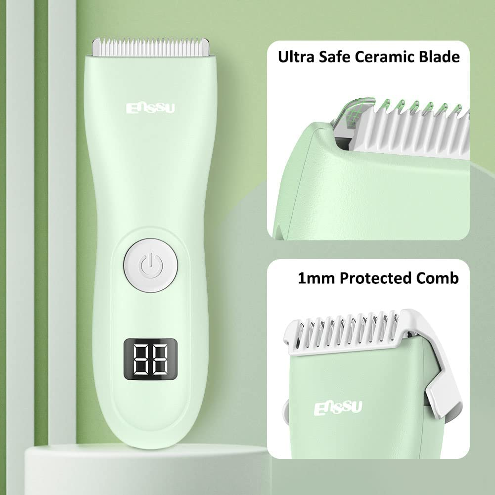 Baby Hair Clipper, Quiet Kid Hair Clipper with Safe Ceramic Blade & LCD Power Display, Professional Hair Trimmer for Kids Waterproof Rechargeable Haircut Kit for Toddler Children, 1 Hour Fast Charge image number 5