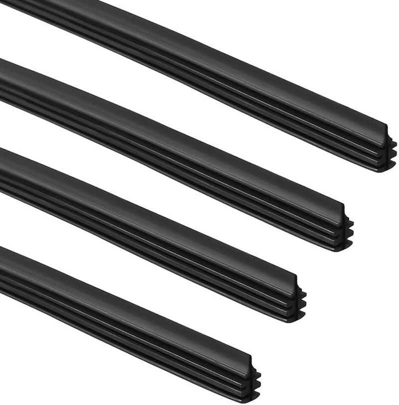 4 Pcs Universal Wiper Blade Refill, 6X10.6Mm Silicone Rubber Refill Compatible with Frameless Wiper Blades, 70Cm Adjustable Length for Car, SUV, Truck