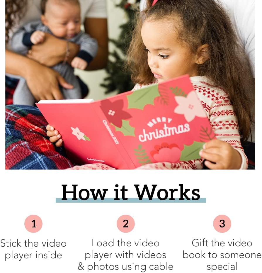 Heirloom 7" Video Book &ndash; Create a One-Of-A-Kind Gift with Your Memories &ndash; 1 Hour Playback &ndash; White Cover Only image number 1