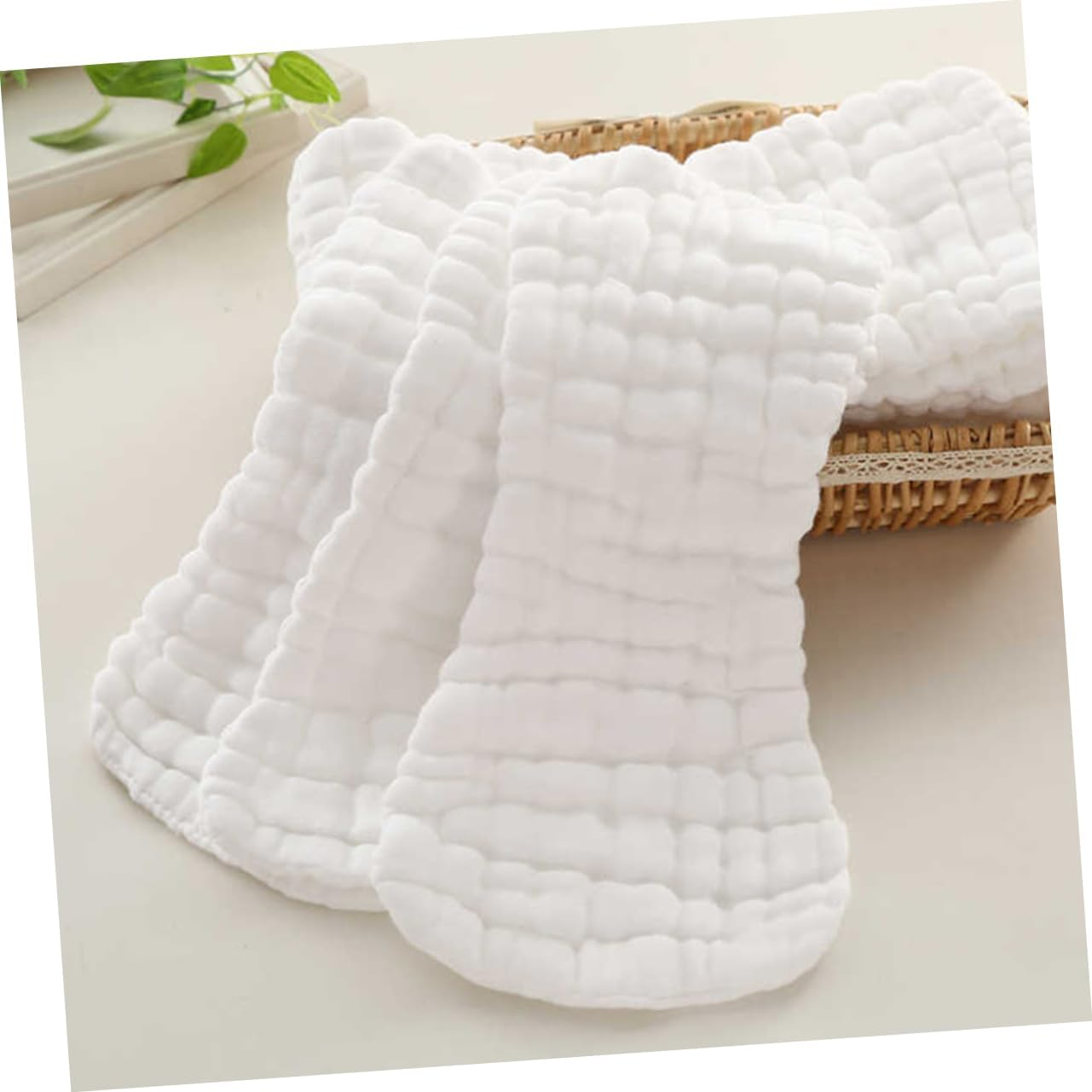 5Pcs Pure Cotton Gauze Diapers for Newborns Soft Breathable Leak Nappies High Absorbency image number 1