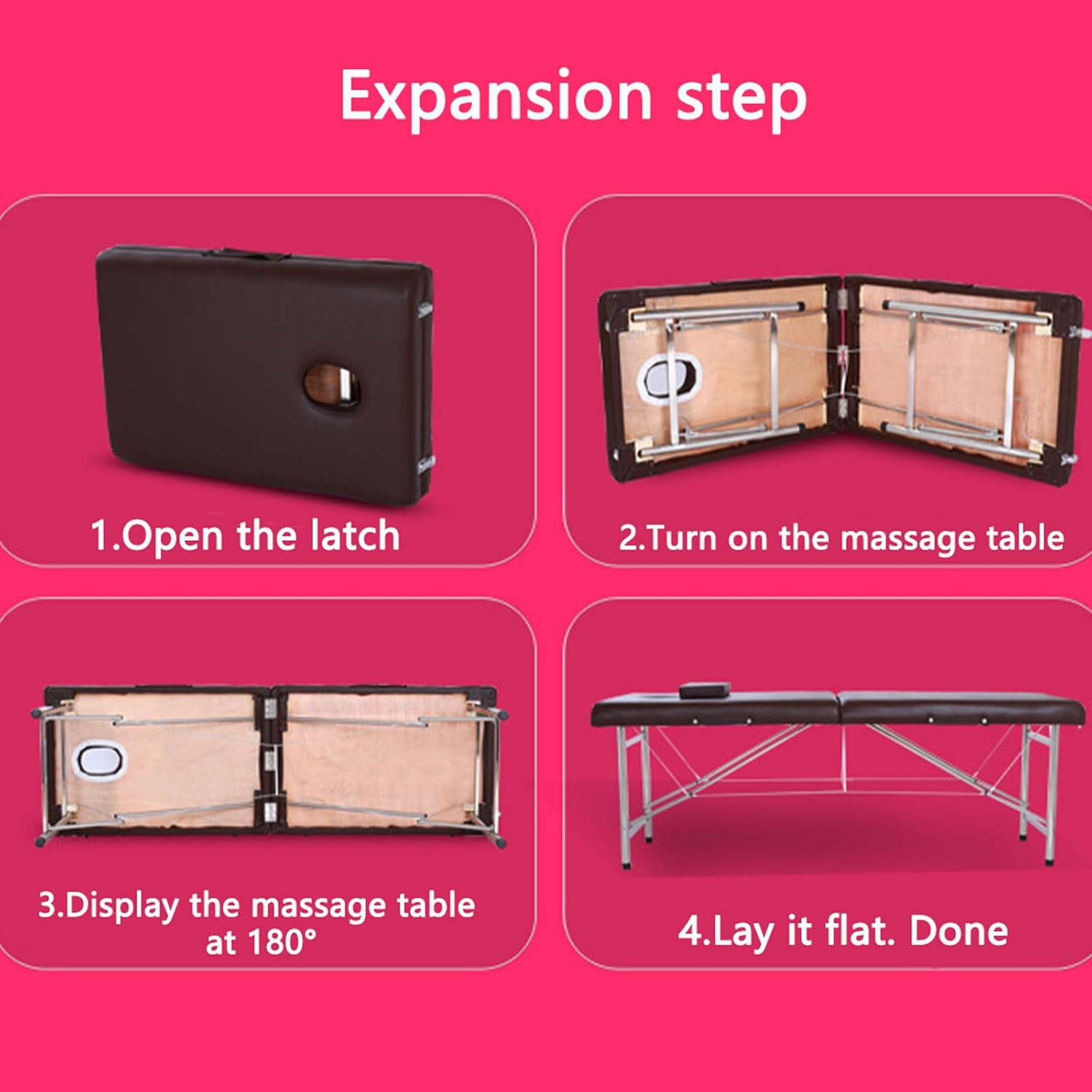 PORIYA Portable 2-Fold Beauty Bed with Adjustable Backrest and Legrest - Ideal for Salon and Home Use image number 1