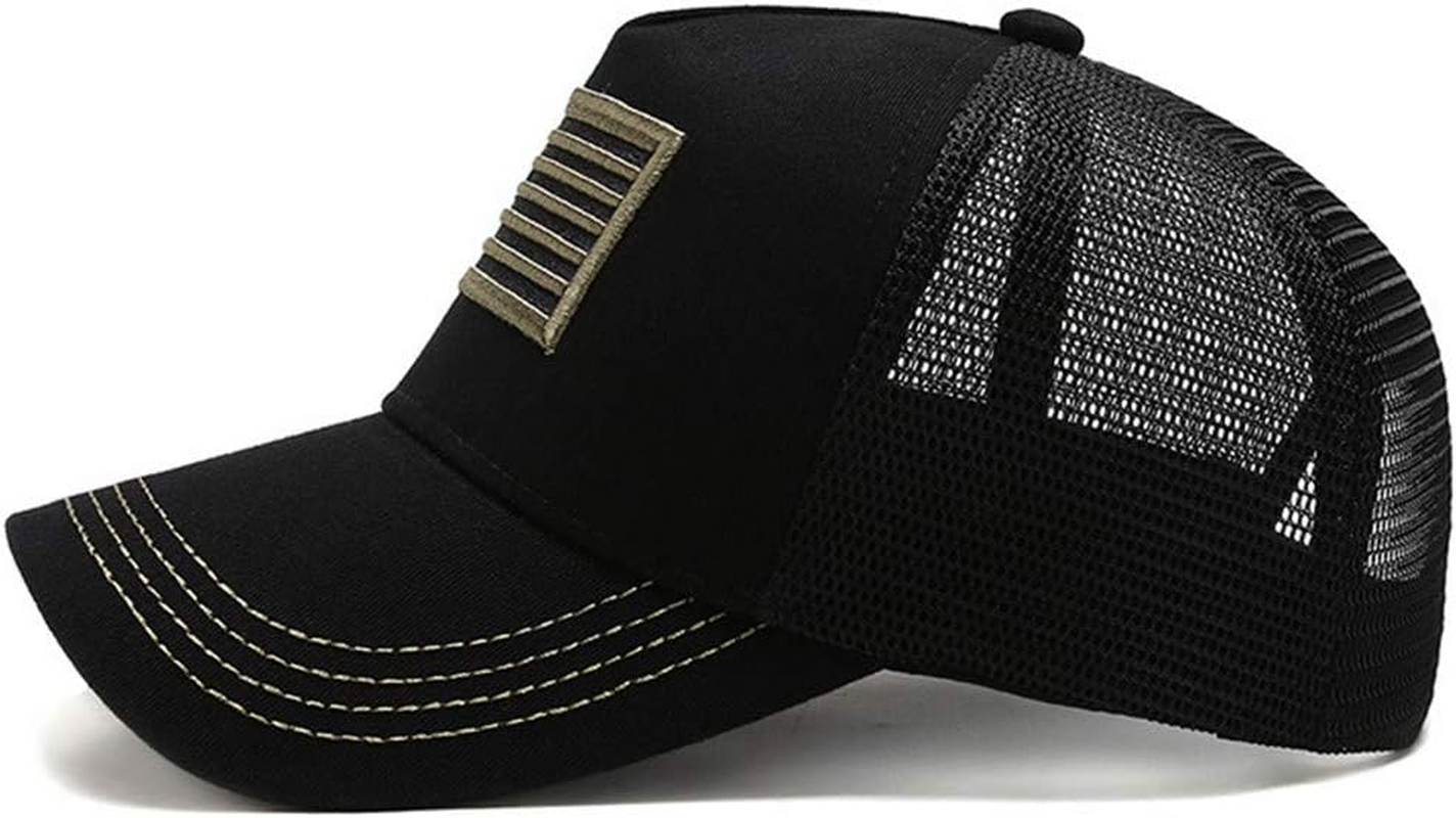 Idopy USA American Flag Army Military Style Mesh Baseball Cap Hat image number 5