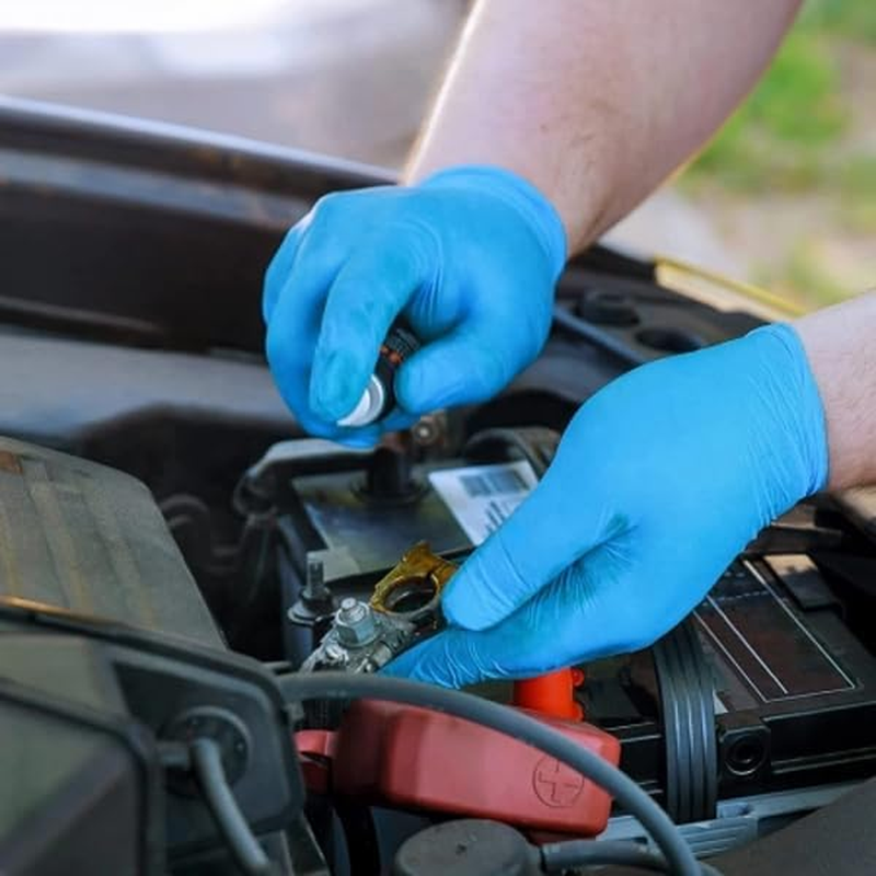 Mastermed Nitrile Tear Resistant Gloves 3.5G, Powder-Free, Latex-Free, Natural Rubber, Disposable, Medical, Cleaning, Examination, Chemicals, Tattoos, General Use, Food Safe - (100Pcs, Blue) image number 5