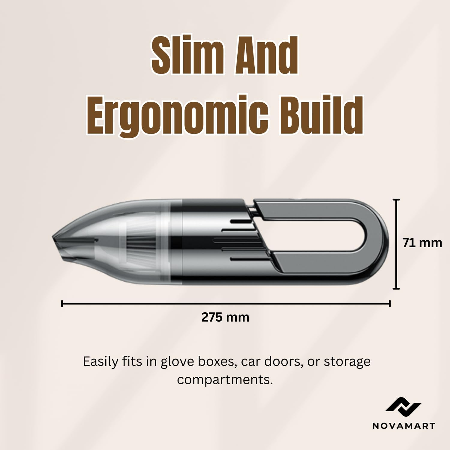 Cordless Car Vacuum Cleaner &ndash; 120W Power, USB Rechargeable, Dual 2000Mah Battery, Lightweight ABS, 0.5L Dustbin, Portable Handheld Auto Cleaner