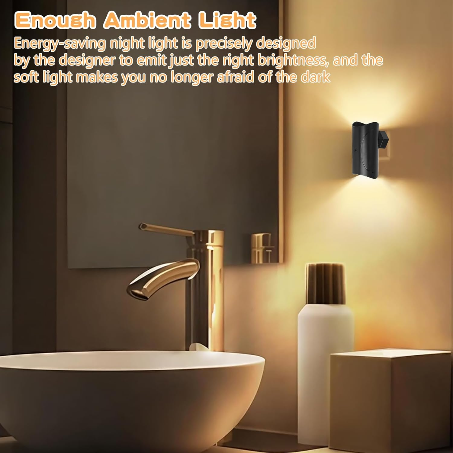 Night Light Plug in AU, LED Dimmable Night Light with Sensor, 0-100LM Brightness, 3000K Soft Glow for Bedroom Hallway Stair, AU Wall Light (2 Pack) image number 6