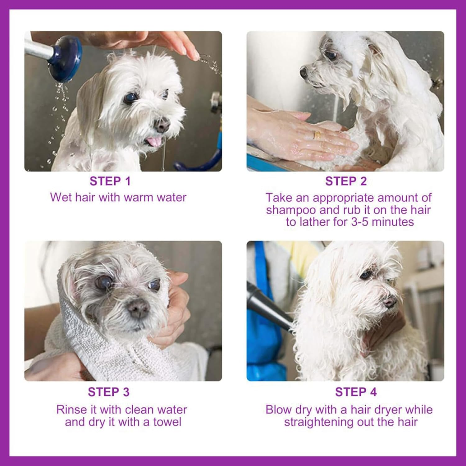 Pet Shampoo and Conditioner, Lavender Exfoliating Natural Dog Shampoo, Plant-Based Pet Products for Sensitive Skin, Pet Deodorizing Dog Shampoo