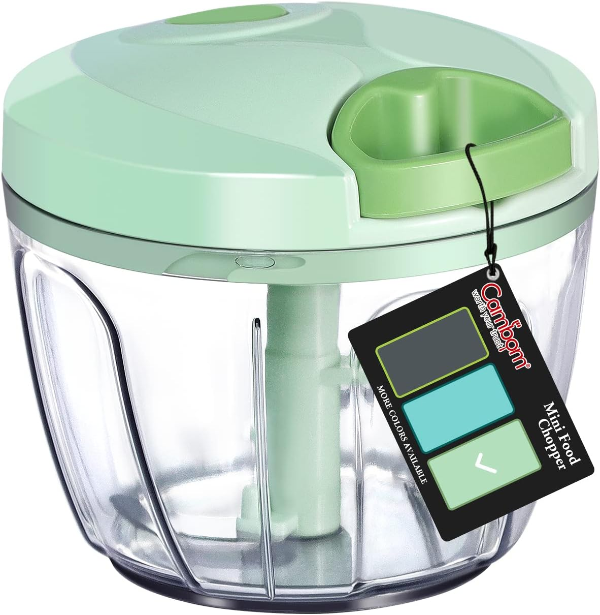 Manual Food Chopper Hand String Onions Cutter for Vegetable Fruits Nuts Durable BPA Free Food Safe Material (2 Cup-Gray)