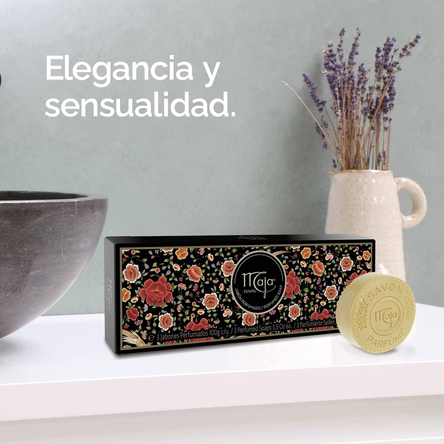 Maja Classic Luxury Perfumed Bar Soap - Moisturizes Your Skin with Glycerin - Delicious and Distinctive Scent - 100G X 18 image number 3