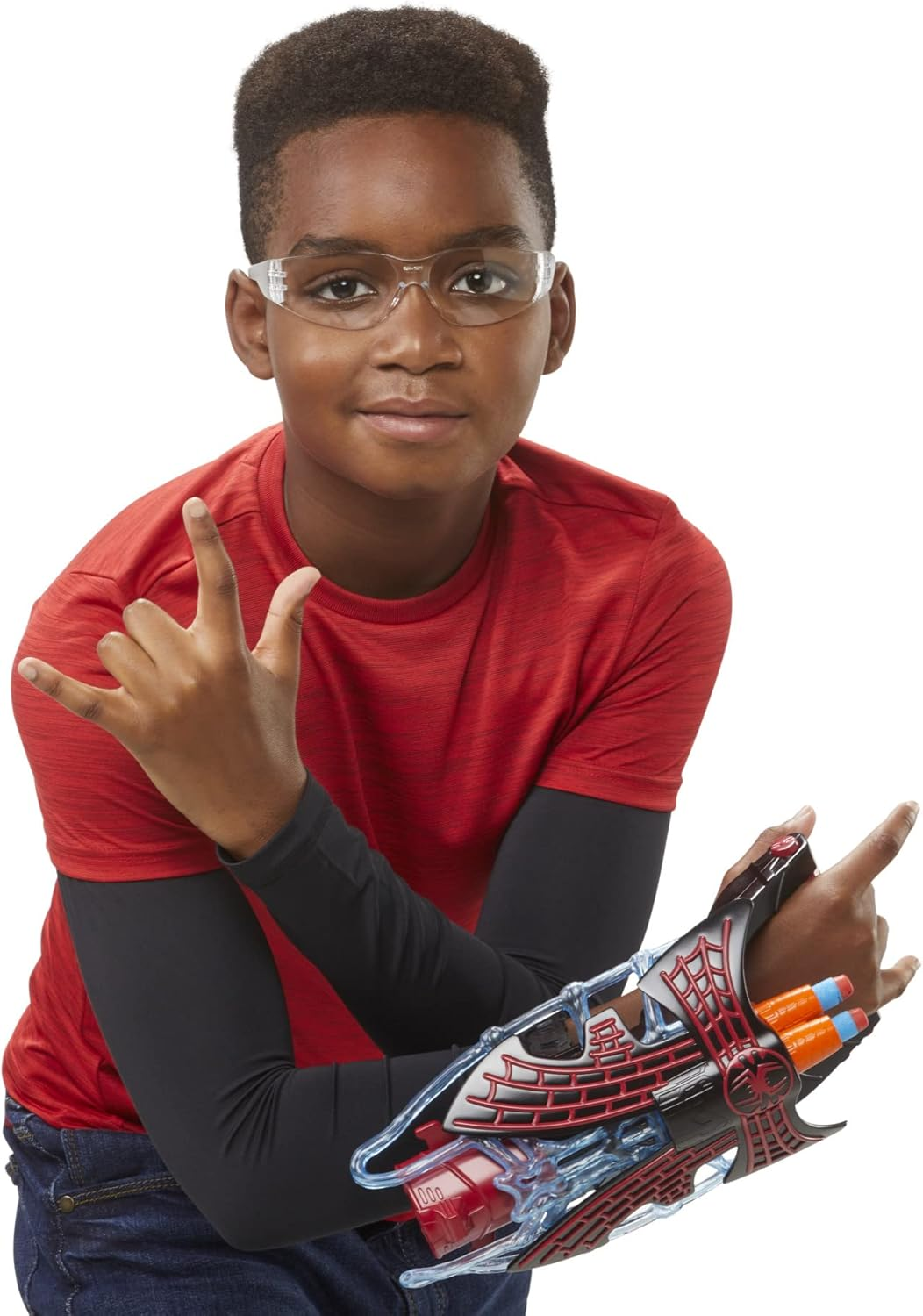 Spider-Man Marvel : across the Spider-Verse Miles Morales Tri-Shot NERF Blaster, with 3 Darts, Toys, Super Hero Toys for 5 Year Old Boys and Girls and Up image number 3