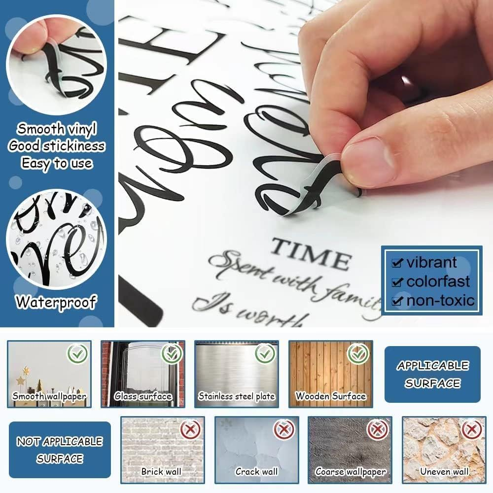 Laundry Room Decals Vinyl Art Lettering Decals for Walls Peel and Stick Laundry Sign Stickers Decor 22&times;9IN image number 1