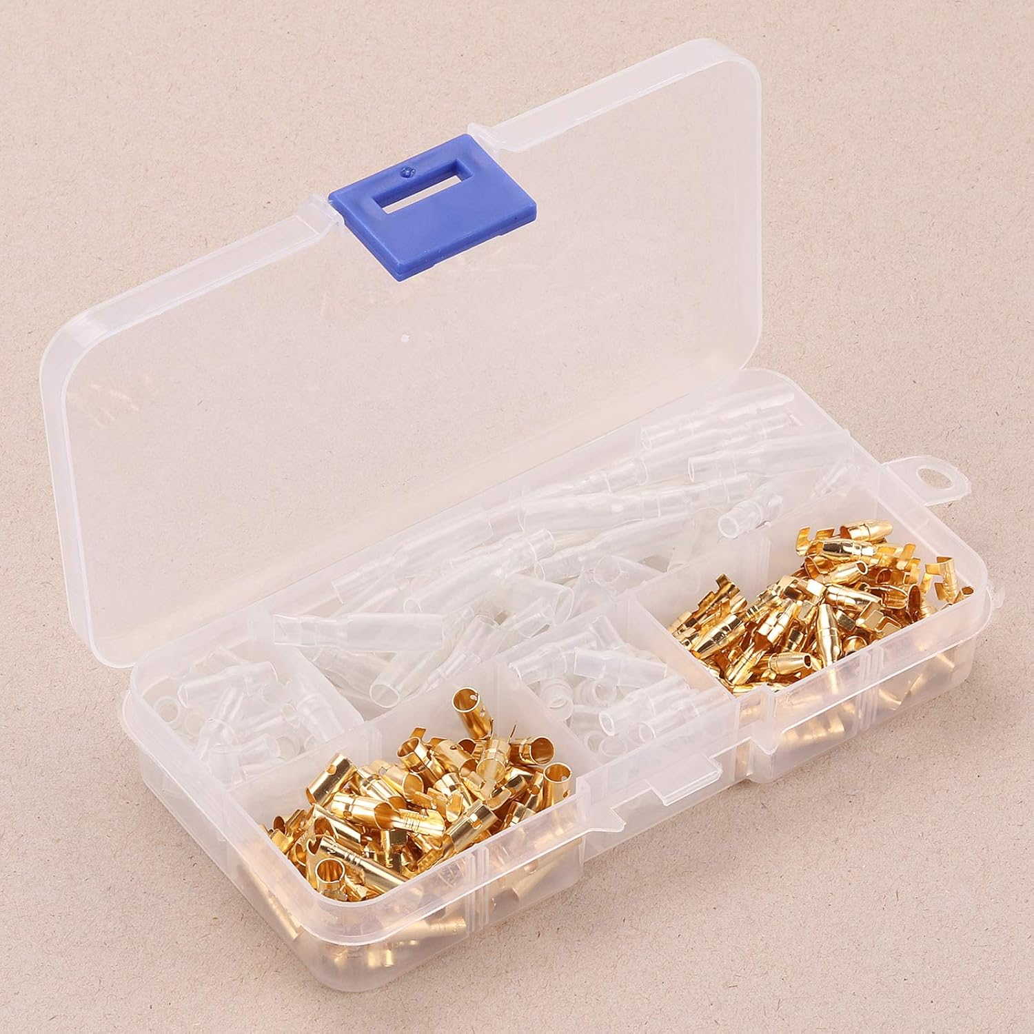 Kinstecks 200PCS 3.9Mm Bullet Connectors Kit Brass Bullet Male & Female Wire Terminals Connector with Insulation Cover for Motorcycle Motorbike Car Truck Scooter Boats Electric Instruments image number 3