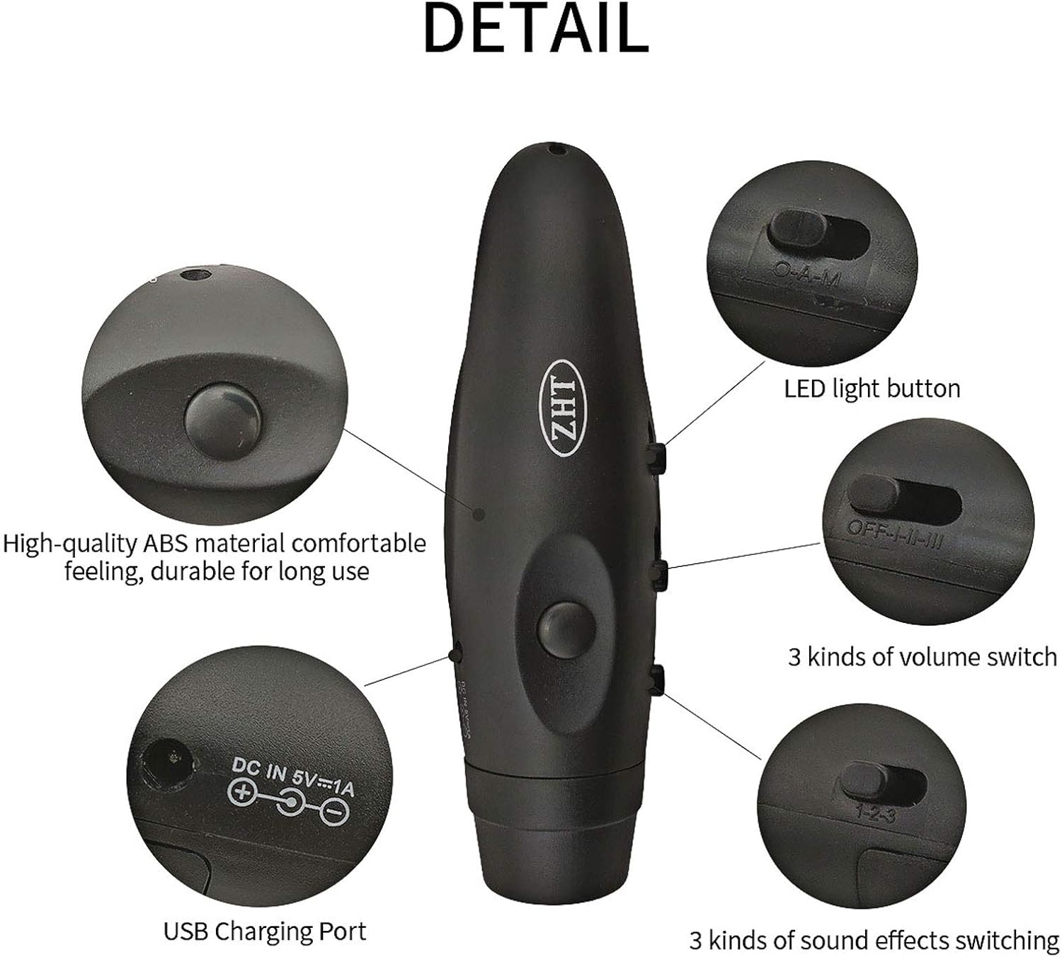 ZHT Electronic Whistles for Referees with USB Charging, 3 Tone High Volume Emergency Whistle for Referee Coaches Teacher, Outdoor Camping Hiking Boating Safety Whistles with Lanyard image number 1