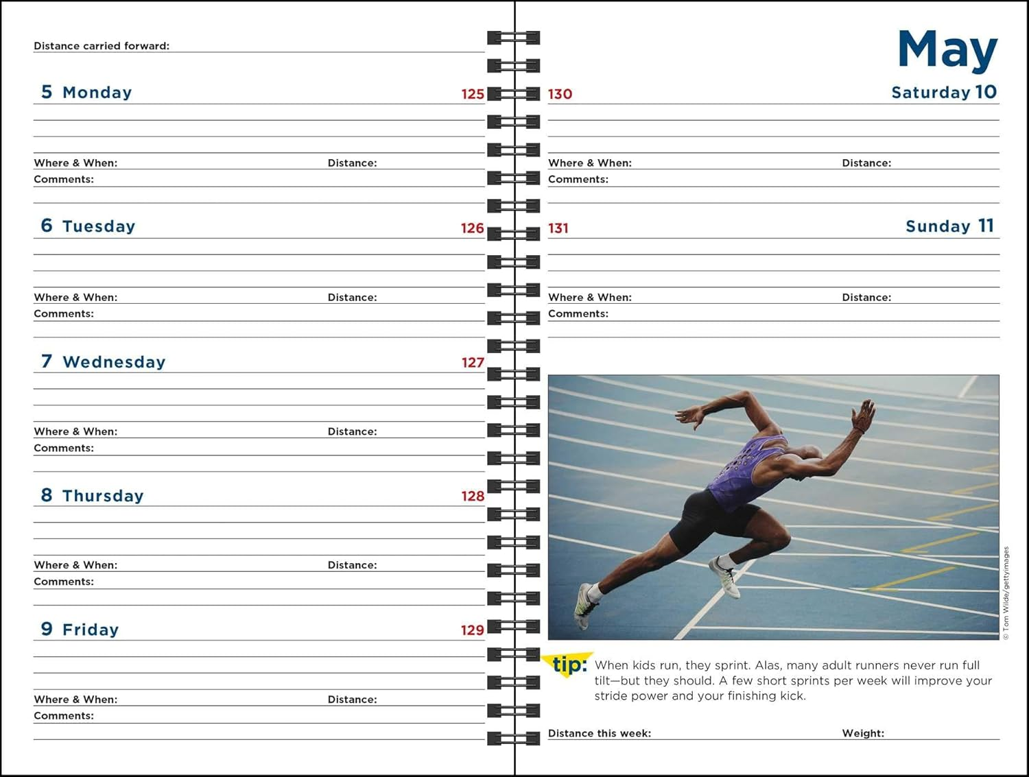 The Complete Runner'S Day-By-Day Log 12-Month 2025 Planner Calendar image number 2