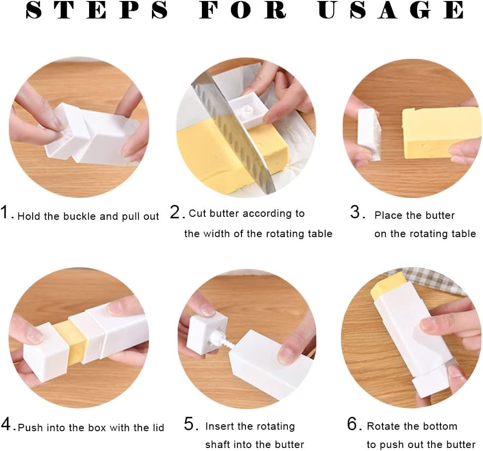 Rotary Type Butter Spreader, Corn Cob Butter Spreader, Butter Dispenser Butter Stick Holder, Spreads Butter Evenly on Pancakes, Waffles, Toast (White, Small) image number 5