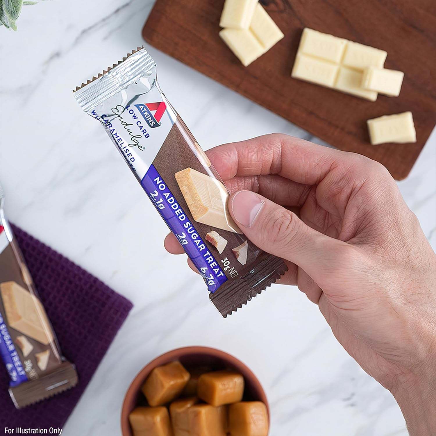 Atkins Endulge Caramelised White Chocolate Bars 5 X 30G image number 4