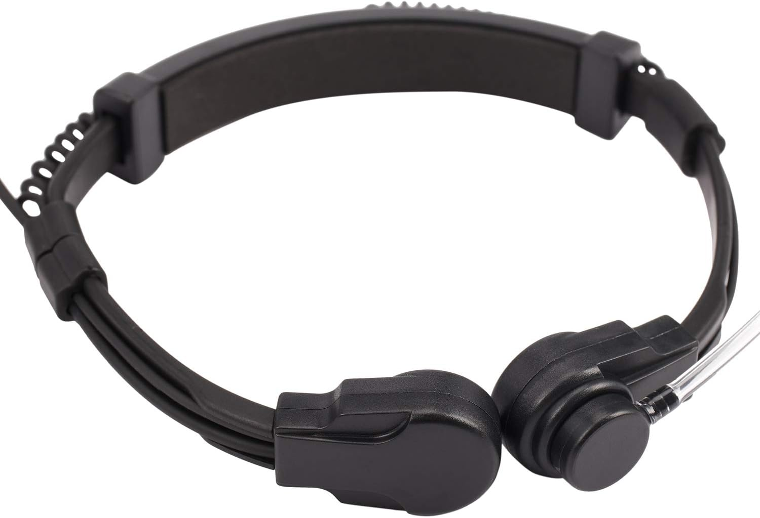 Bjworeye 3.5Mm Adjustable Throat Mic Microphone Covert Acoustic Tube Earpiece Headset with Finger PTT for Android Mobile Phone image number 2