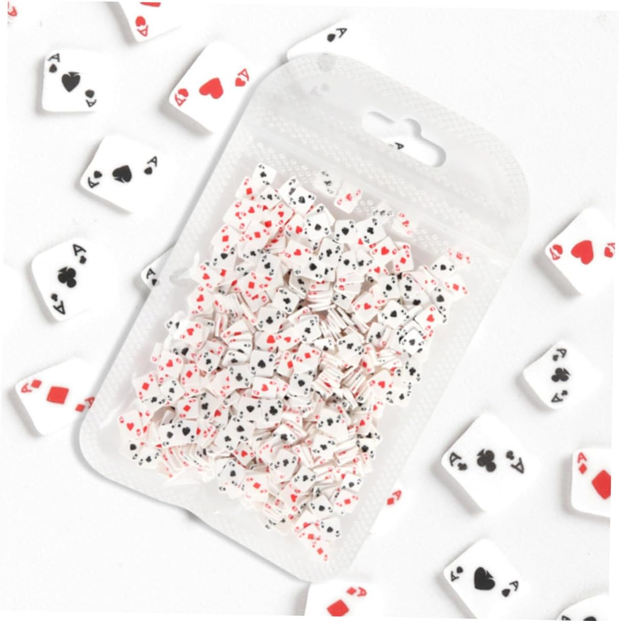 NOLITOY Nail Art Charms Simulation Playing Cards Polymer Clay DIY Materials for Unique Manicure Decorations Durable and Fashionable Craft Supplies