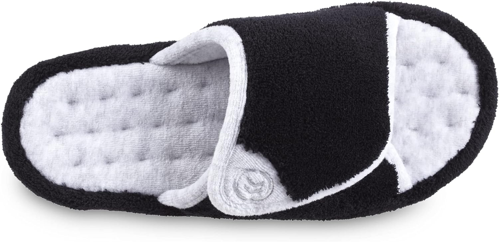 Isotoner Women'S Terry Spa Slip on Slide Slipper with Memory Foam for Indoor/Outdoor Comfort image number 2