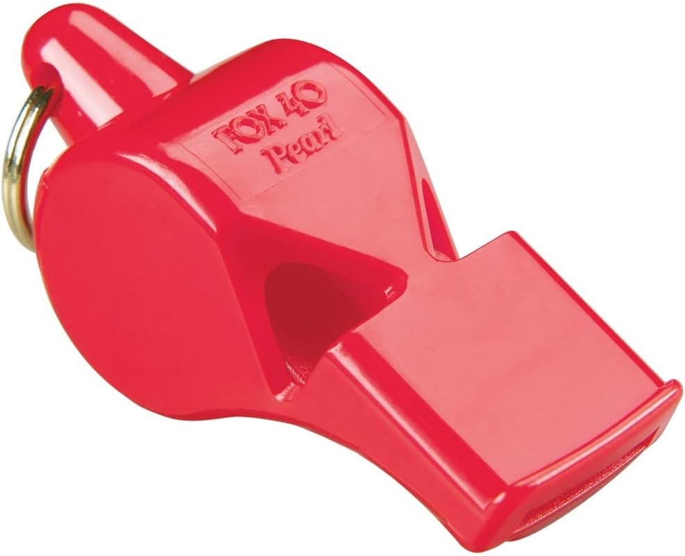Fox 40 Pearl Safety Whistle and Strap - Red, One Size image number 3