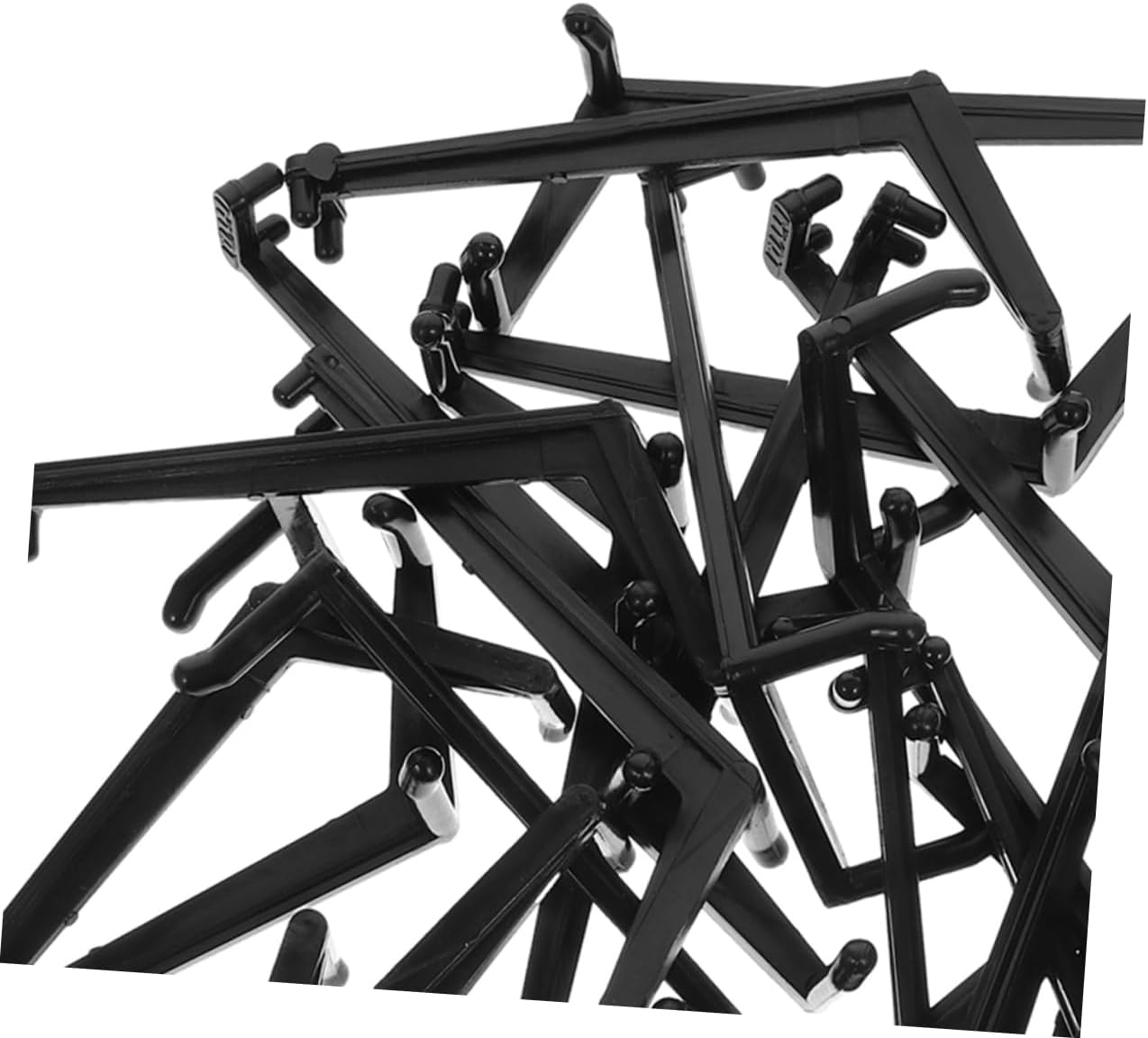 HANABASS 50Pcs Fruit Tree Limb Spreaders and Branch Clips for Gardening, Large Black Resin Stem Benders for Tree Branch Training and Shaping, Plant Support Tools for Orchard and Home Garden Use