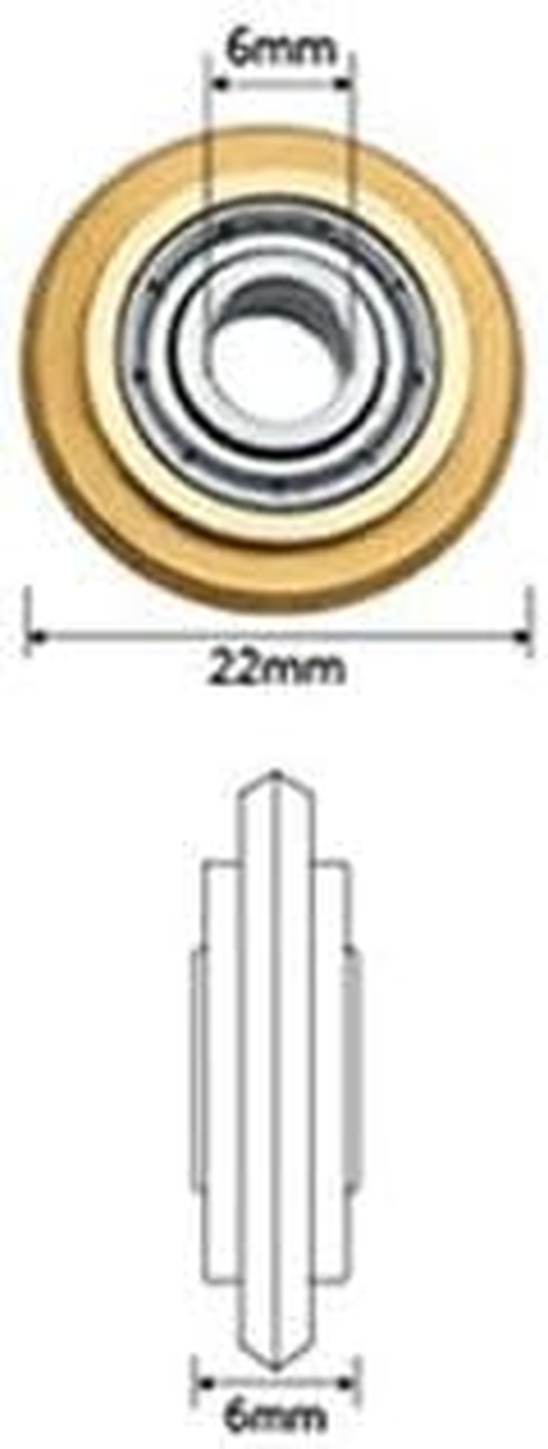 XMHF Titanium Coating Tungsten Carbide Tile/Glass Cutter Wheel Replacement 2Pcs