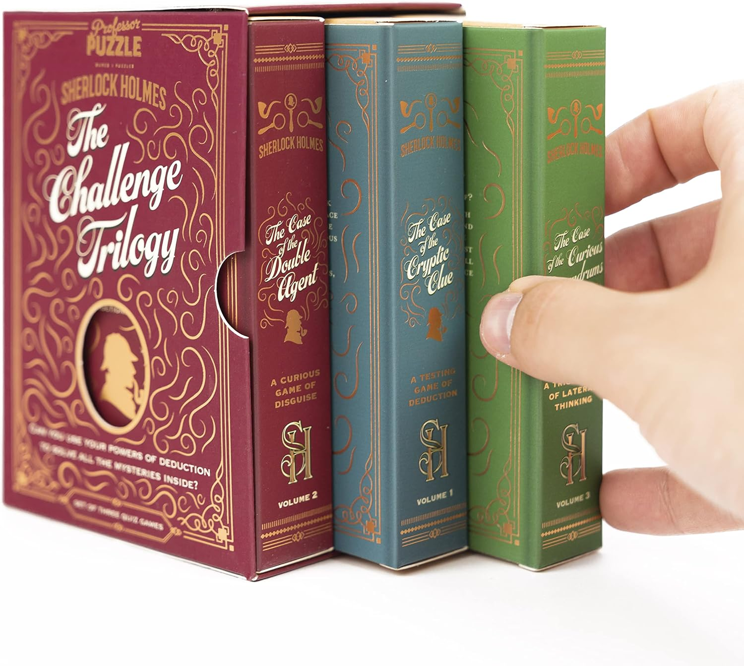 Professor PUZZLE Sherlock Holmes the Challenge Trilogy Brain Teaser Card Games image number 1
