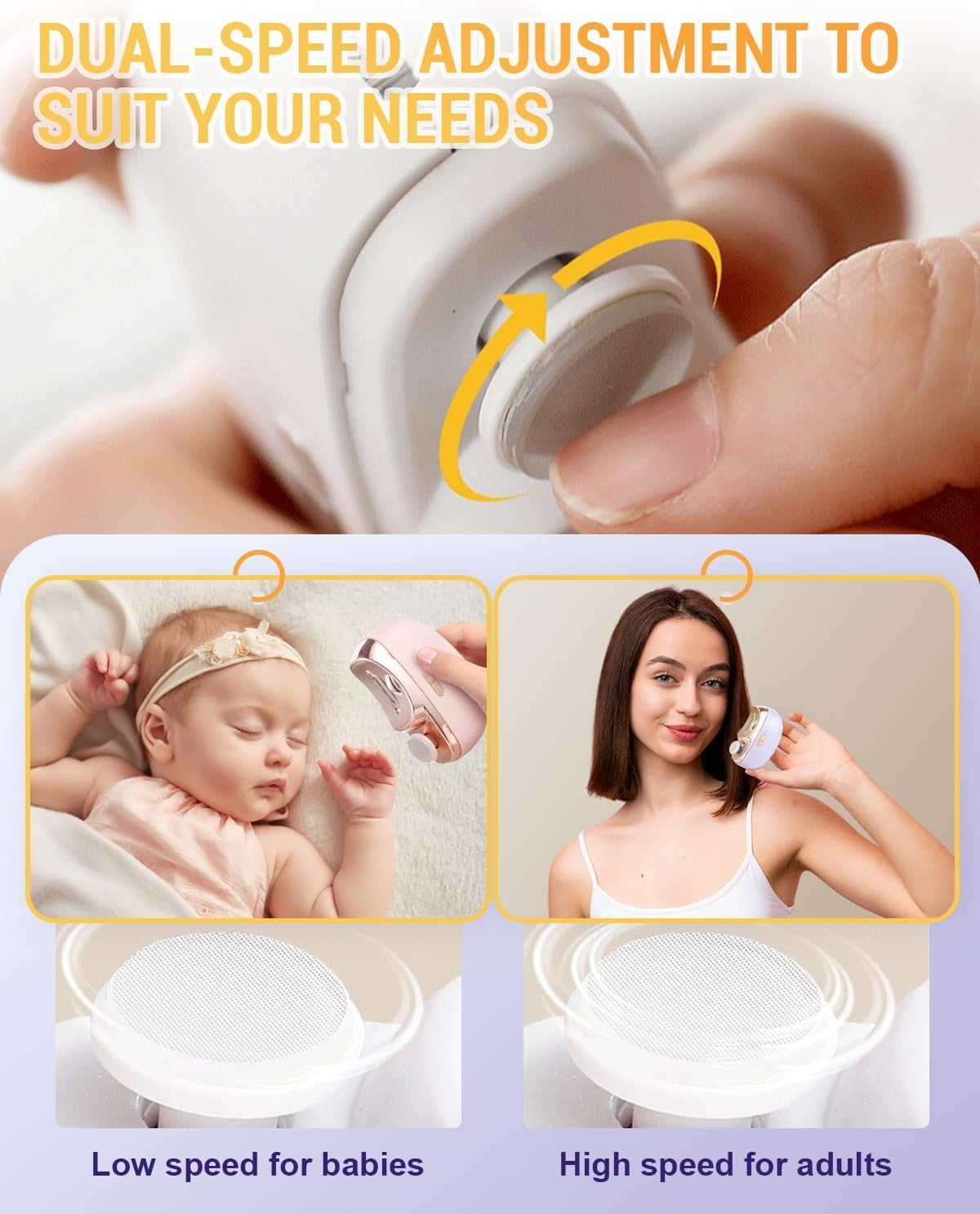 Electric Nail Clippers for Seniors Nail Clipper Trimmer,2025 Upgraded 3 in 1 Automatic Electric Nail Clipper with Polishing,Automatic Nail Clipper for Senior Adults Students Baby (White) image number 4