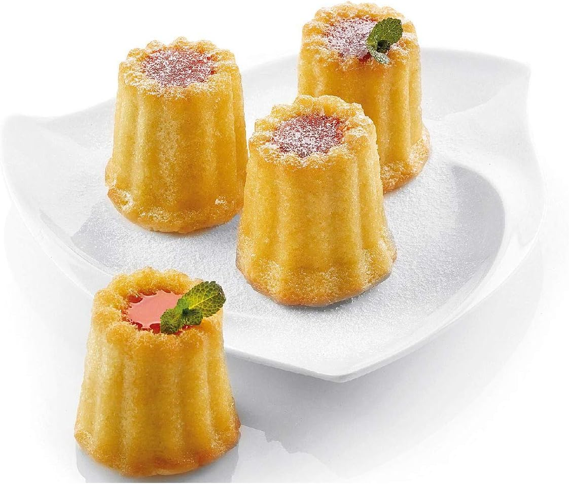 Silikomart | SF050 Silicone Mould for BORDELAIS Monoportions, Non-Stick, 9 Cavities, Pack of 1 Cake Mould, &Oslash; 55 H 50 Mm, Made in Italy