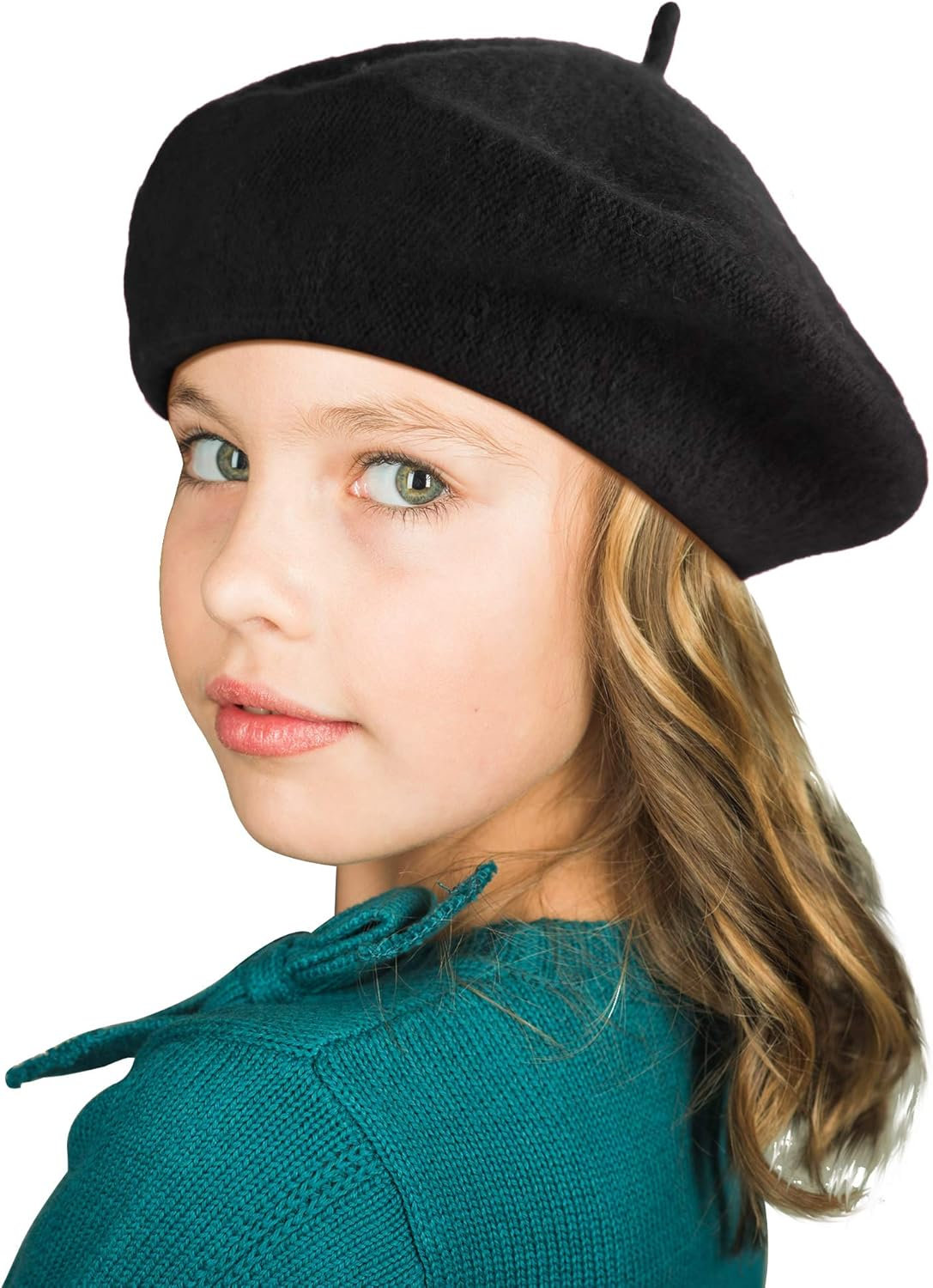 Satinior Beret Hat French Beanie Cap Artist Wool Hat for Children Kids Girls