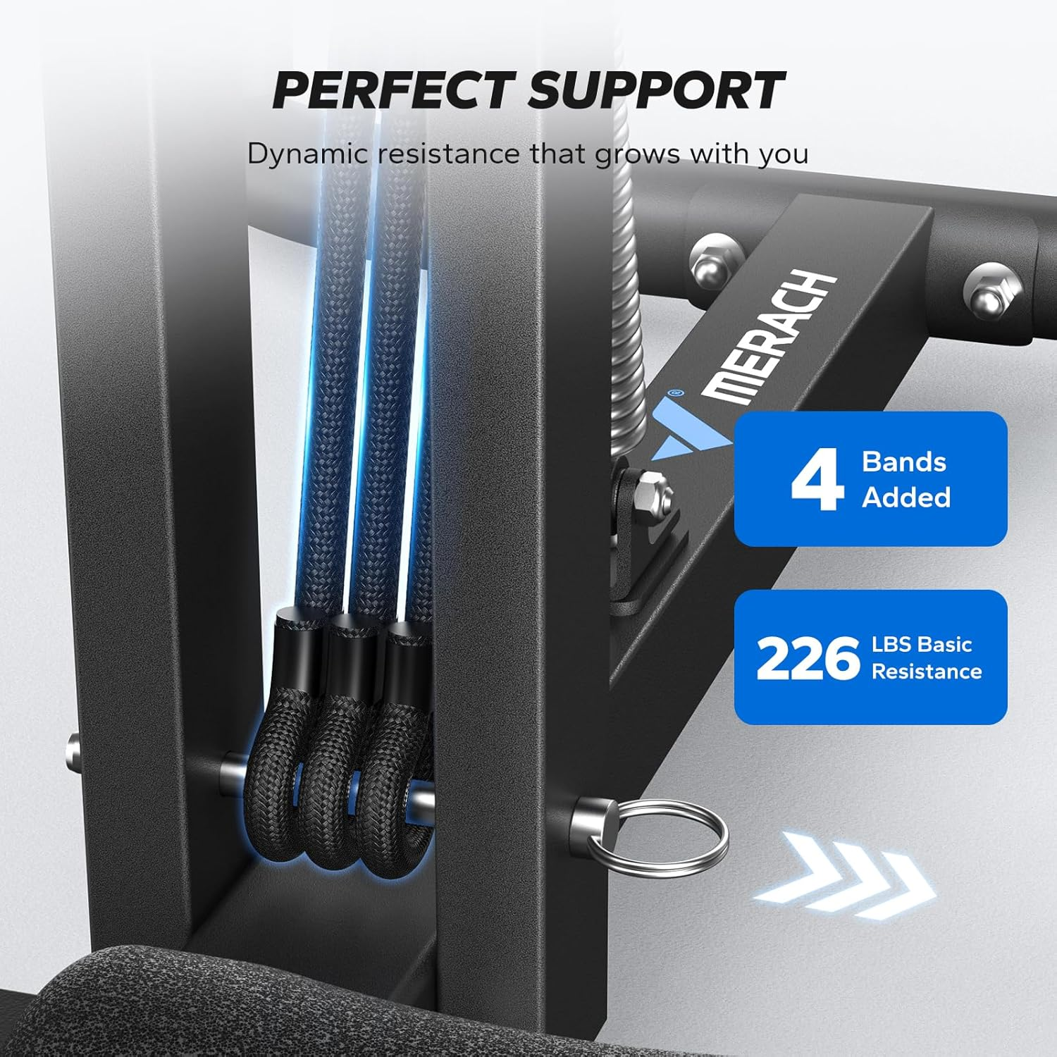 MERACH Deep Squat Machine for Women, Adjustable Glutes Trainer Machine, Core & Leg Exercise, Push up Workout Equipment at Home Gym image number 6