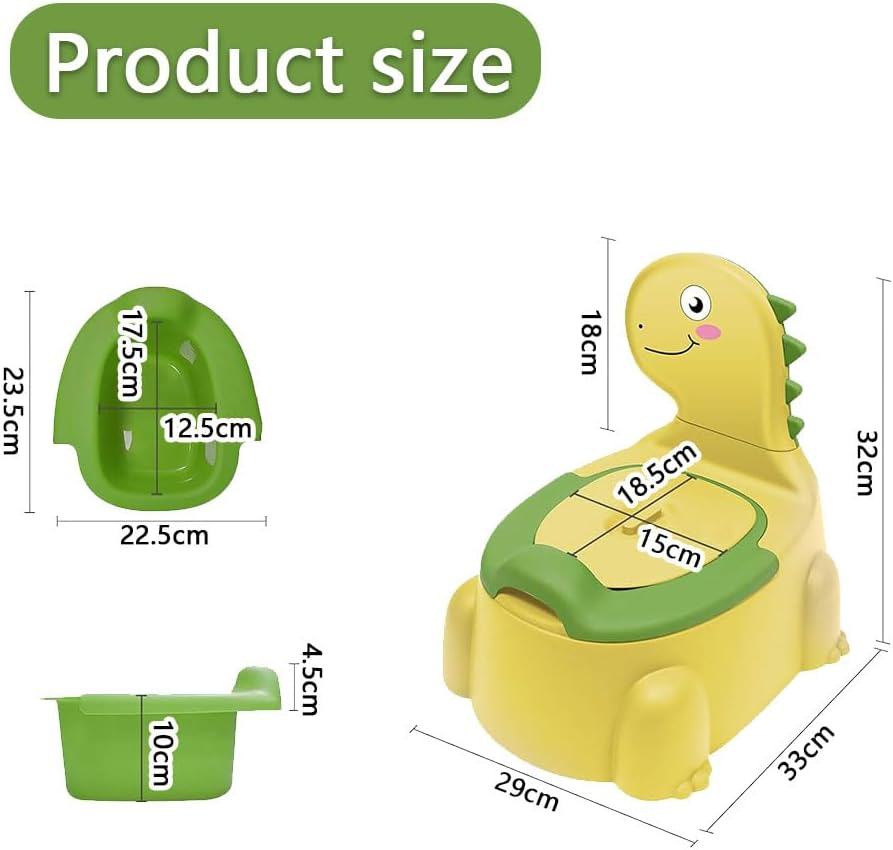 Dinosaur Potty Training Seat - Comfortable Toddler Potty Toilet Seat with Non-Slip Mat, Backrest & Soft Lid, Safe, Portable Potty Training Chair for Boys & Girls 1-6 Years image number 6
