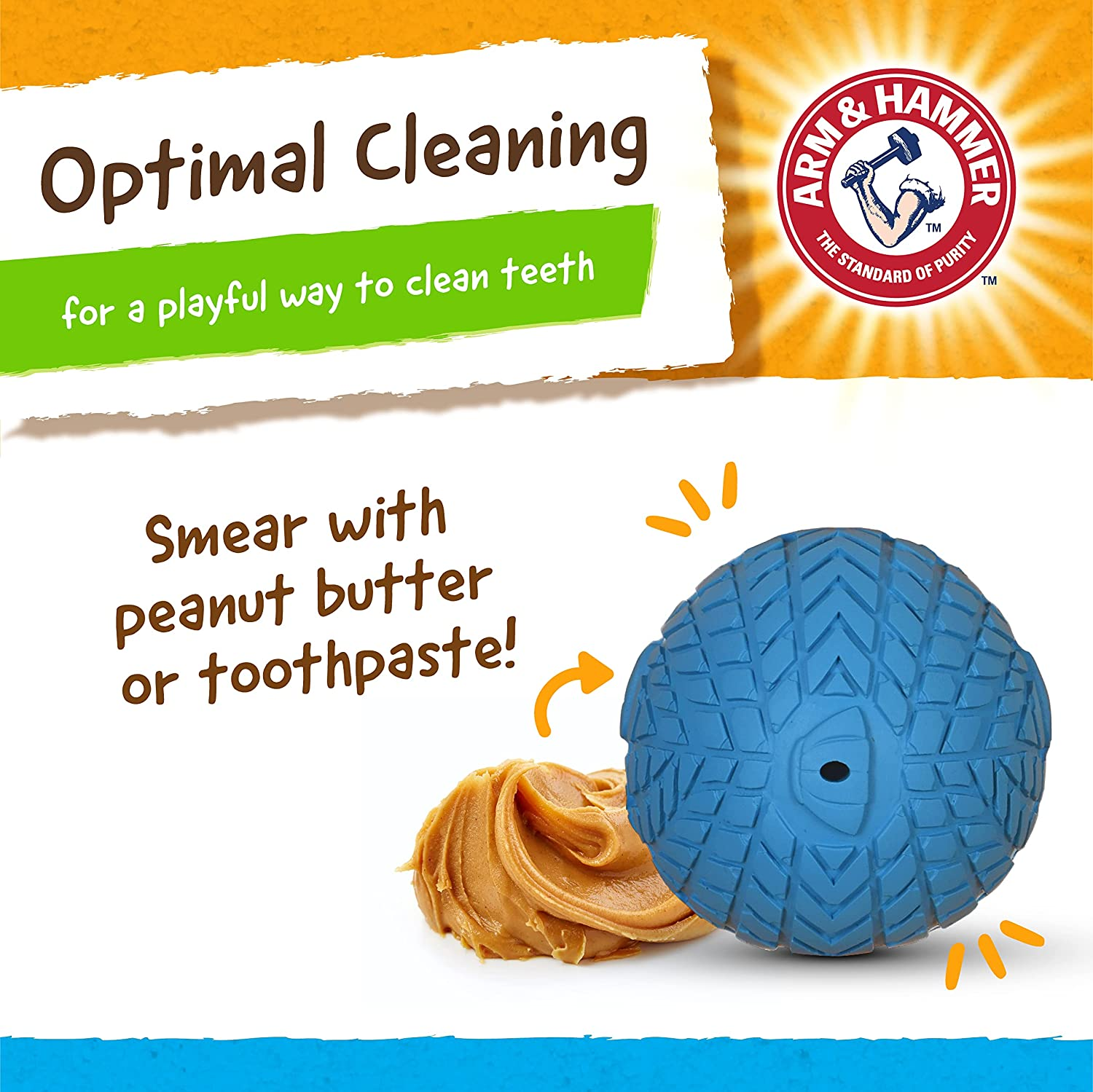 Arm & Hammer Super Treadz Blowfish Dental Toy for Dogs image number 3