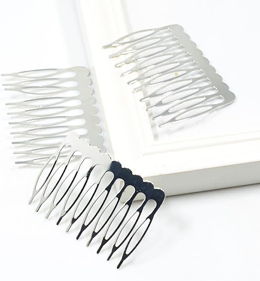 15 Pieces Metal Hair Combs French Twist Hair Clip Combs Small Bridal Veil Hair Comb Wedding Hair Comb Clips DIY Hair Accessories