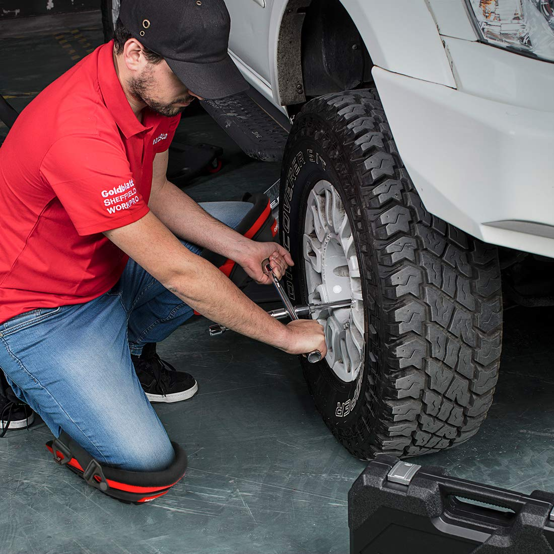 WORKPRO Knee Pads for Work, Construction Knee Pads with Ergonomic Gel Cushion and Foam Padding for Gardening, Carpentry, Welding, Roofing, Cleaning image number 1