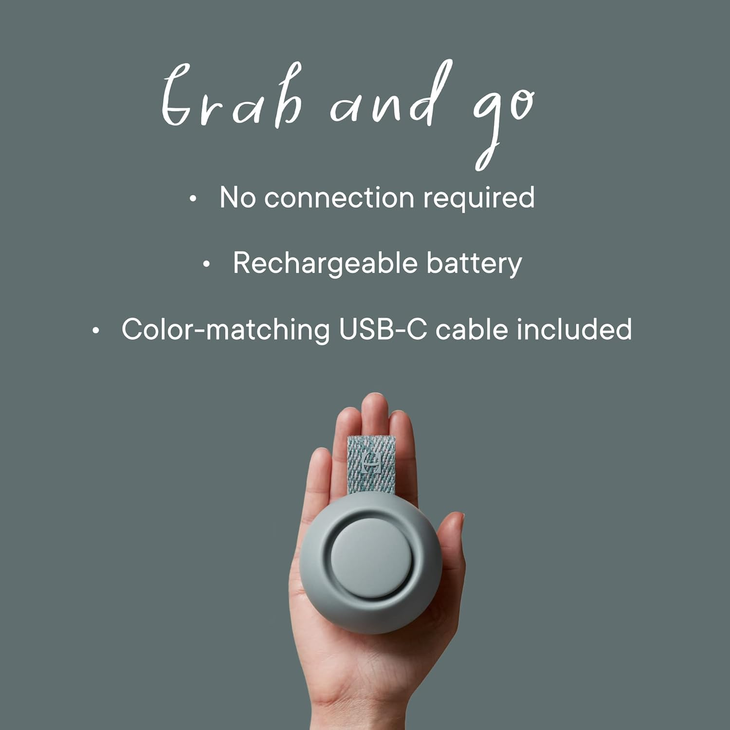 Hatch Rest Go | Portable Sound Machine for Babies and Kids | Baby Sleep Soother | 10 Soothing Sounds | White Noise | Shush | Travel | Registry Gift | Baby Shower | Clips on Baby Stroller | Slate - Slate image number 5