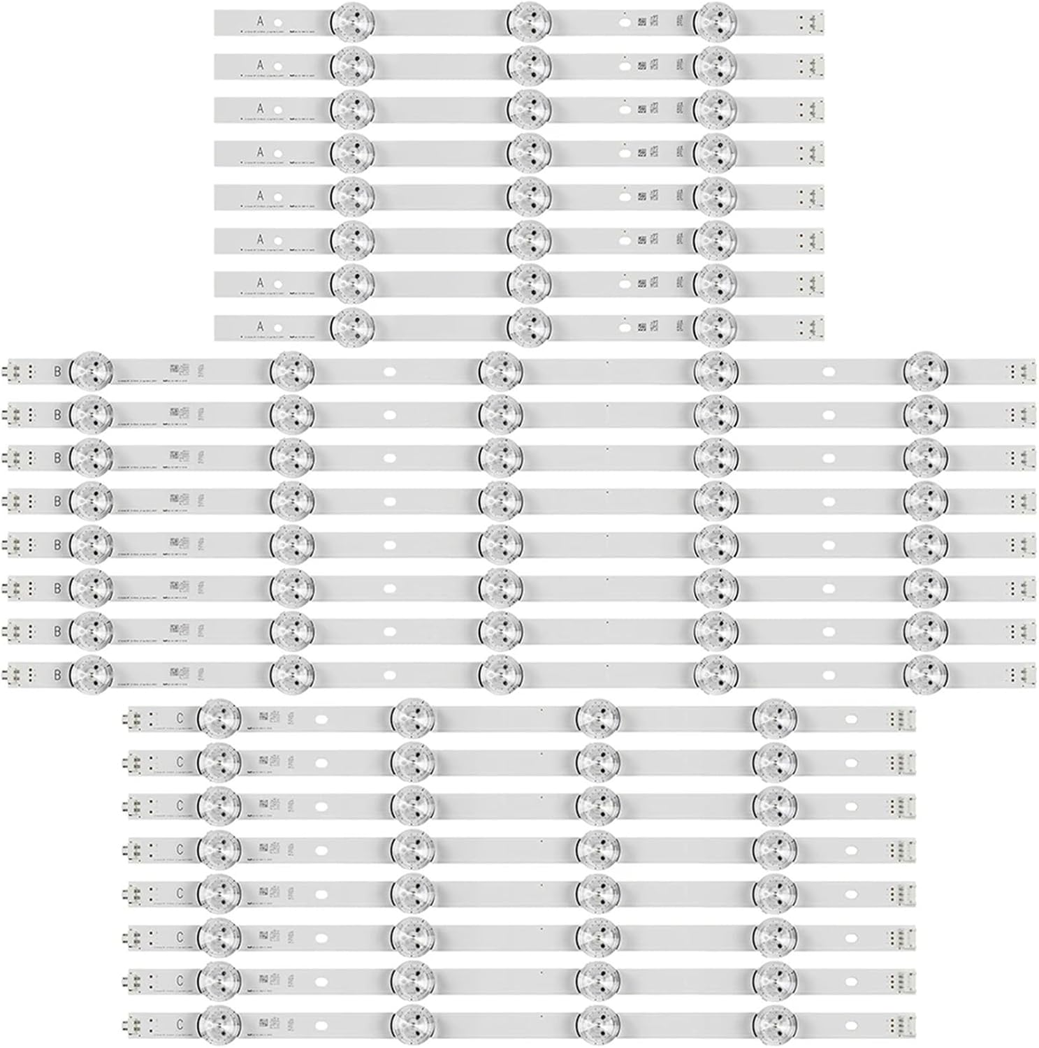 LOTOAK 24PCS (A/B/C) New LED Backlight Compatible with LG Innotek DRT 3.0 TV 65LB7100 65GB6580 65LB5840 65GB6310 65LB5830 6916L-1773