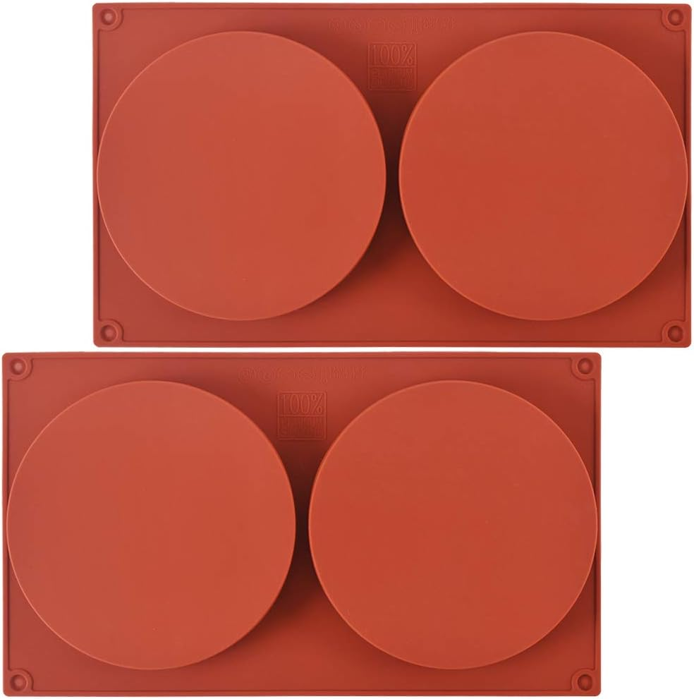 Ionegg round Cake Pans, 5.4 Inches Silicone Molds for Baking, Nonstick & Quick Release Baking Pans for Layer Cakes, Cheese Cakes, Rainbow Cakes and Chocolate Cakes, Pack of 2 image number 2