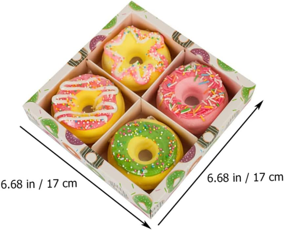 Doughnut Shape Bath Bombs Set 4Pcs 100G Moisturizing Sea Salt Spa Bath Balls for Relaxing Skin Care Bathing Random Style image number 5