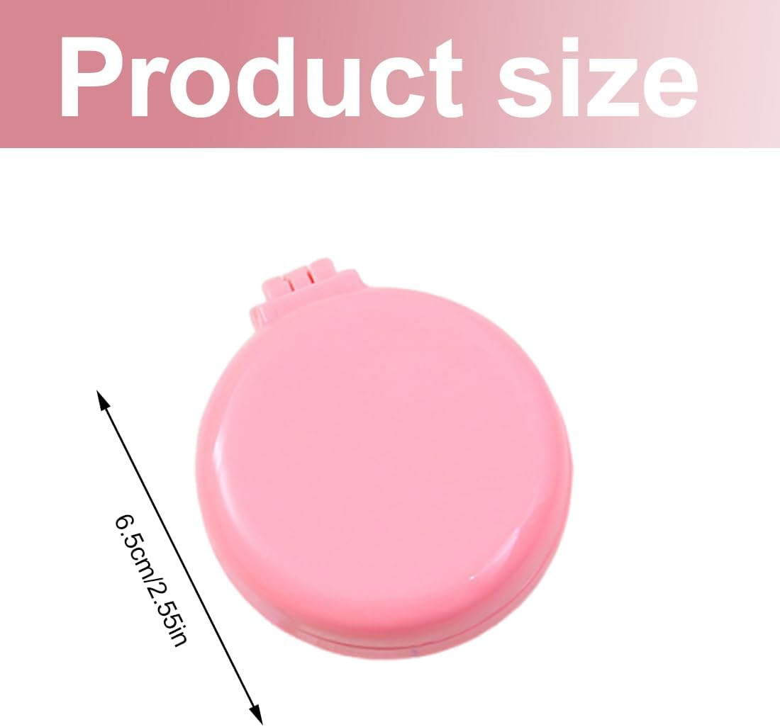 Pack of 2 Foldable Travel Hair Brush with Mirror Foldable Travel Mirror round Portable Foldable Bag Hair Brush for Men Women and Girls Purple Pink