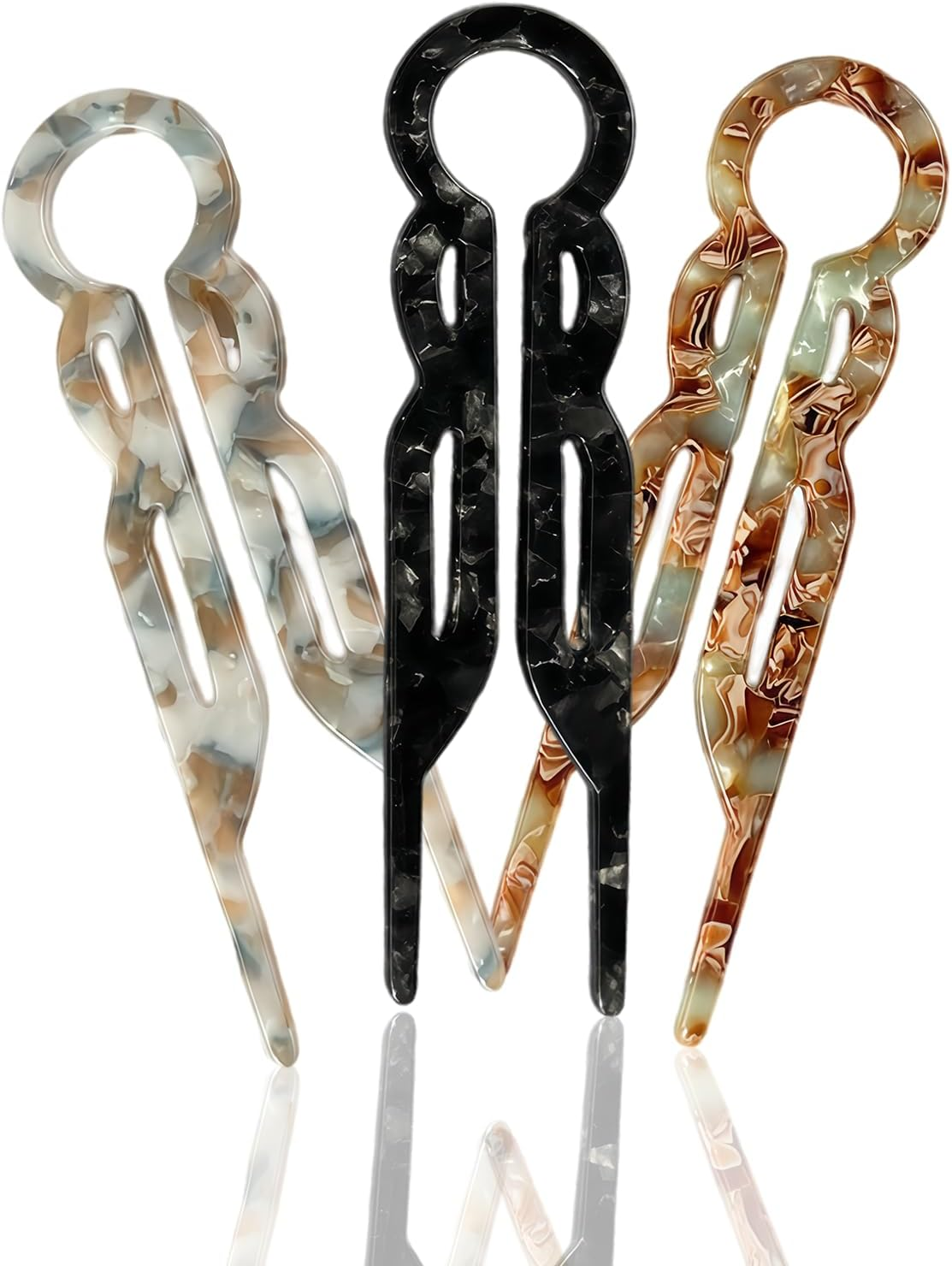 Vymoreon Prestige Lialys Hairpins, 3Pcs U-Shaped Hair Clips for Women and Girls image number 5