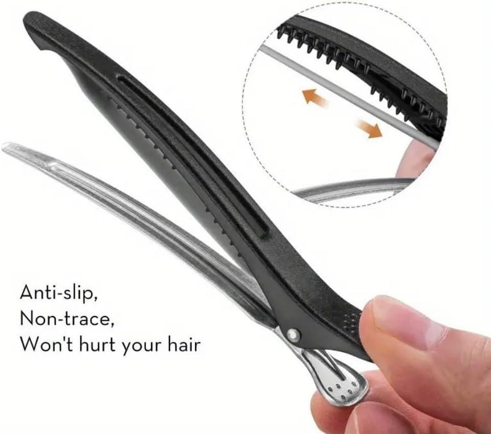 Pack of 6 Section Clips, Hairdresser Clips, Hair Clips, Women'S Hair Clips, Curler Clips, No-Trace Section Clips, Professional Salon Hair Clips