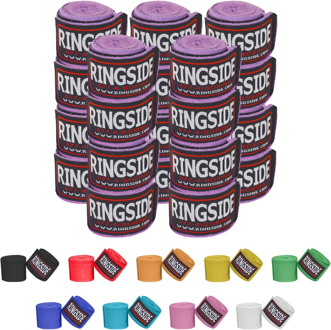 Ringside Mexican Style Boxing Hand Wraps (10 Pairs Pack) image number 2