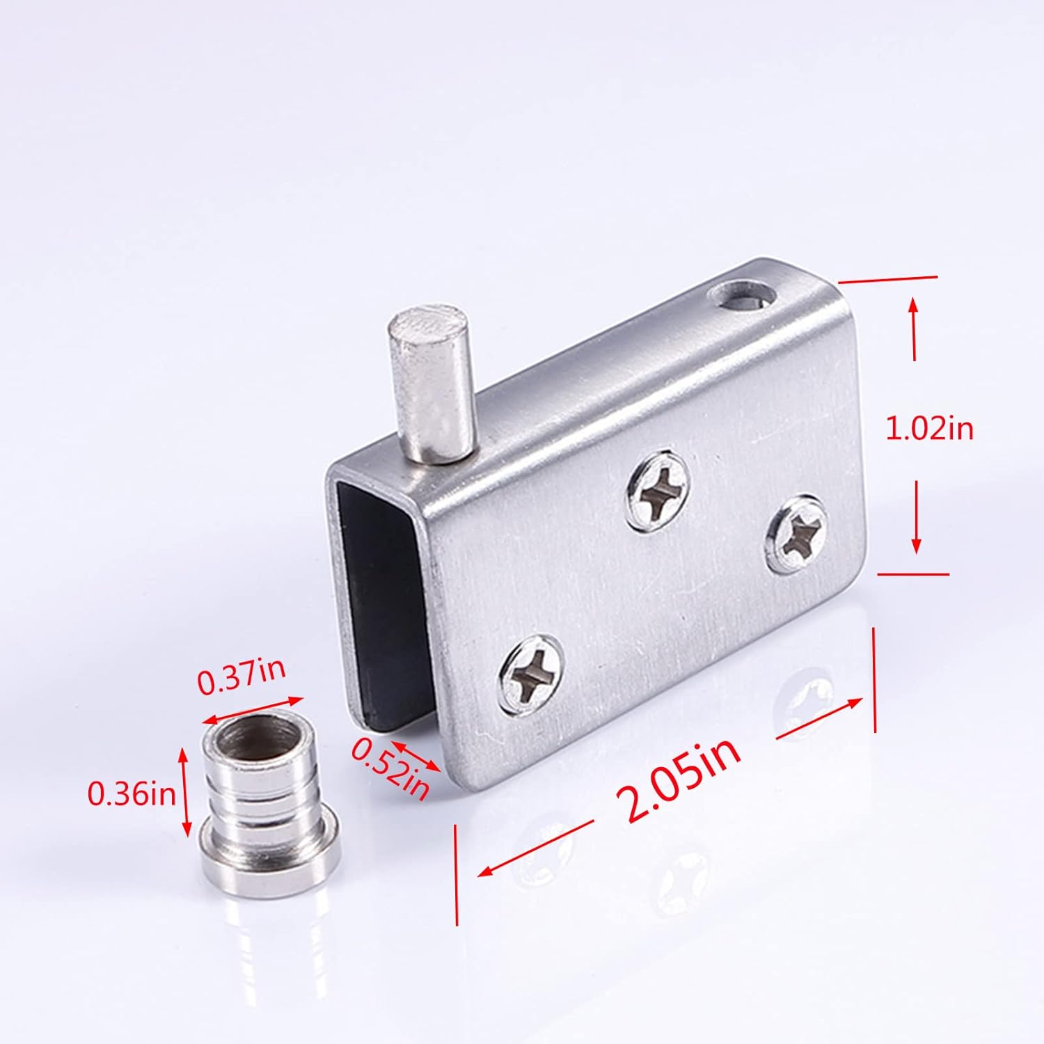 Glass Door Hinge Glass Door Pivot Hinge for Free Swinging Glass Doors Used for Cabinet Glass Pivot Door Orcupboard Cabinet Glass Doors Polished Chrome Door Hinge(1Pair) (Silver) image number 5