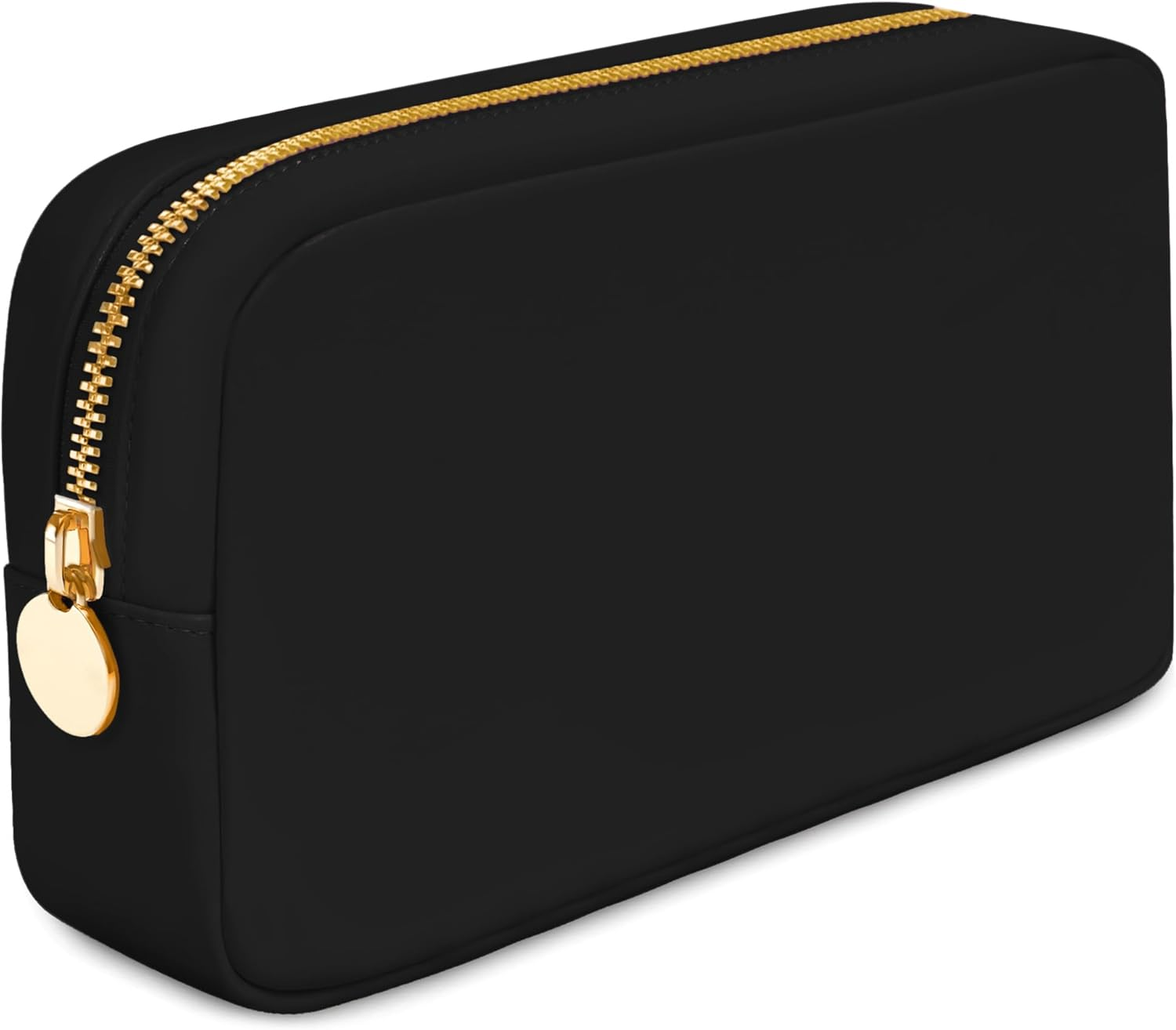 DANCOUR Nylon Makeup Bags for Women Large Preppy Travel Toiletry Pouch Cosmetic Bag Makeup Organizer, Black, Small, Small image number 5