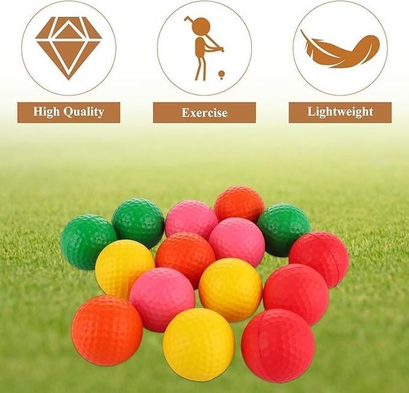 Practice Foam Golf Balls, 12Pcs Foam Sponge Soft Elastic Golf Balls,Sports Foam Practice Golf Balls,Foam Golf Practice Balls,Foam Sponge Soft Elastic Golf Balls,Foam PU Golf Practice Balls,Colorful image number 5