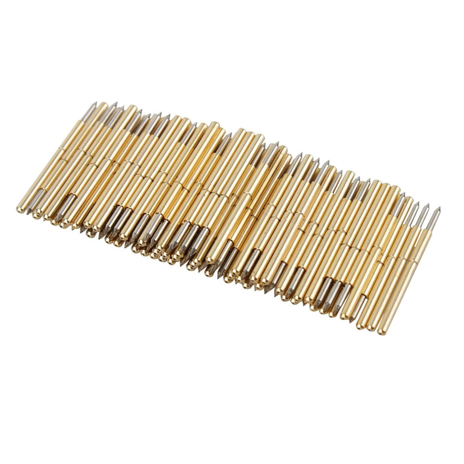 Spring Probe Pogo Pin E2 Spring Probe, Spring Test Probe P50 8209 for Test Pin P75 Probes P75 8209 P100 J1 B1 Plated Fingers round 1Mm Pogo Pin Test Probes