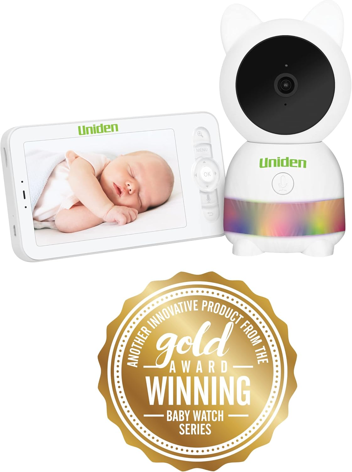 Uniden BW6181R -Super HD 5&rdquo; Smart Baby Camera/Monitor with Smartphone Access and Customisable Animated Night Light image number 2